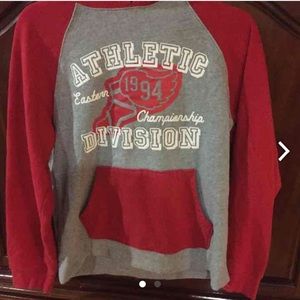 - Boy or girl red and grey  hoodie